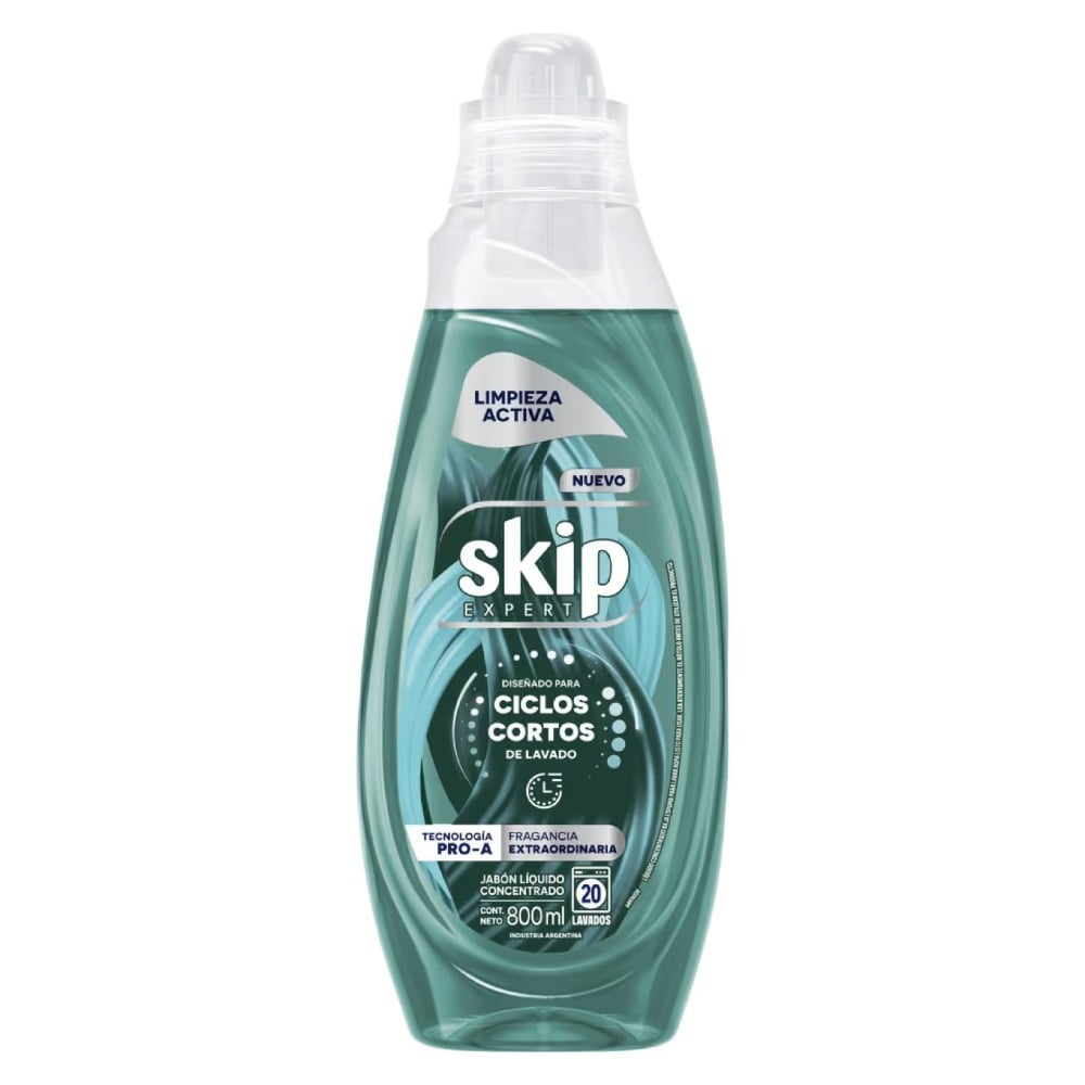 Jabón Líquido Skip Ciclos Cortos Limpieza Activa 800 ml