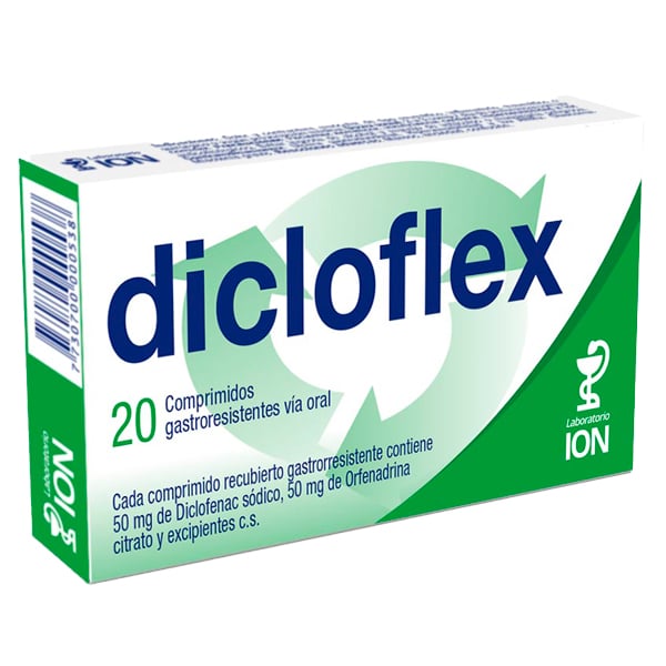 Dicloflex 50 mg/50 mg 20 Comprimidos Gastroresistentes