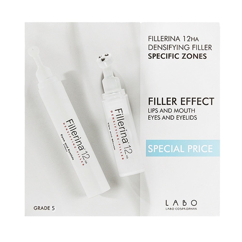 Cofre Fillerina Gel de Relleno de Labios 7 ml  + Gel de Relleno de Ojos 15 ml Grado 5