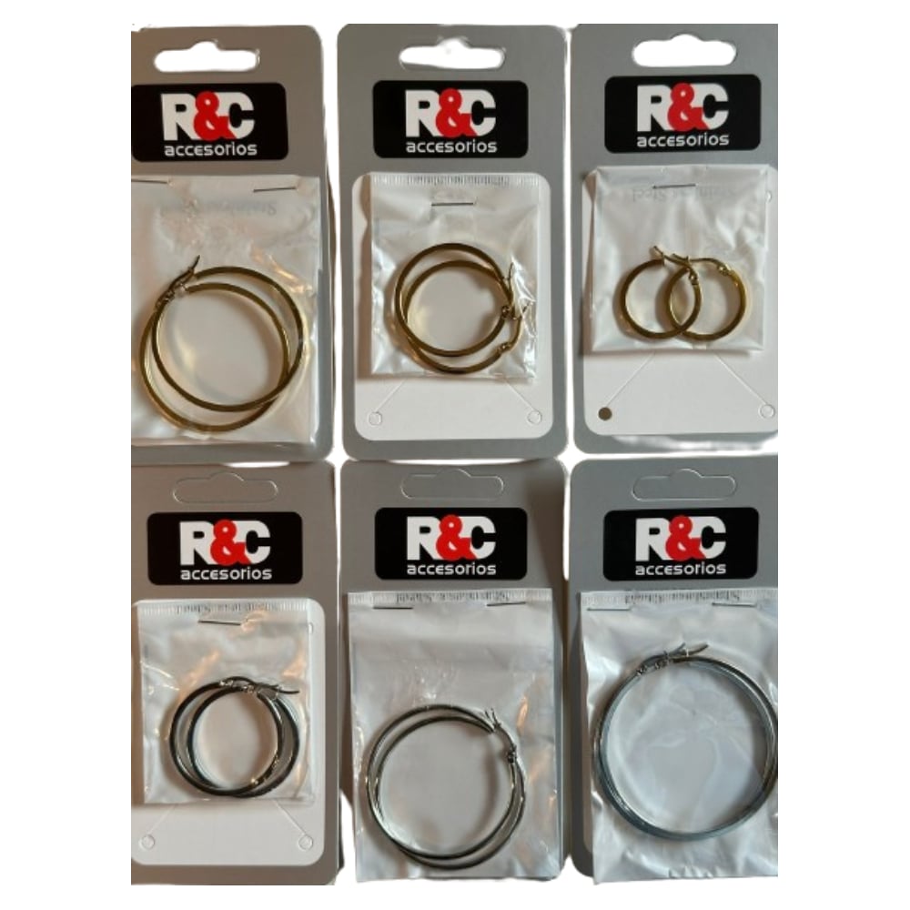 R&C Bijou Caravanas Dorado | Plateado