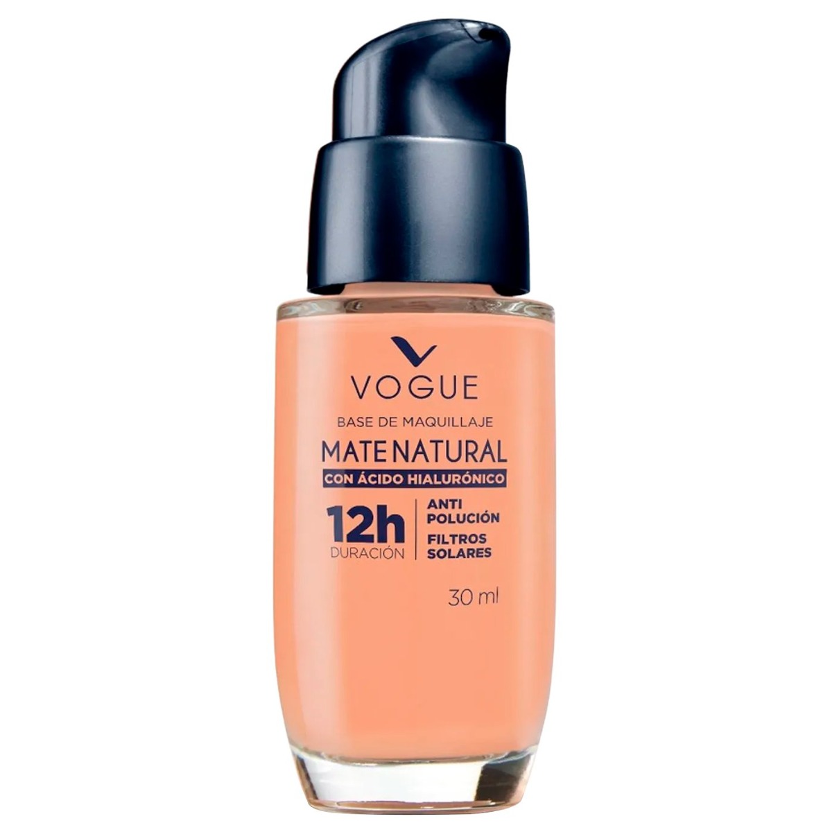 Base Vogue Mate con Ácido Hialurónico Avellana 30 ml