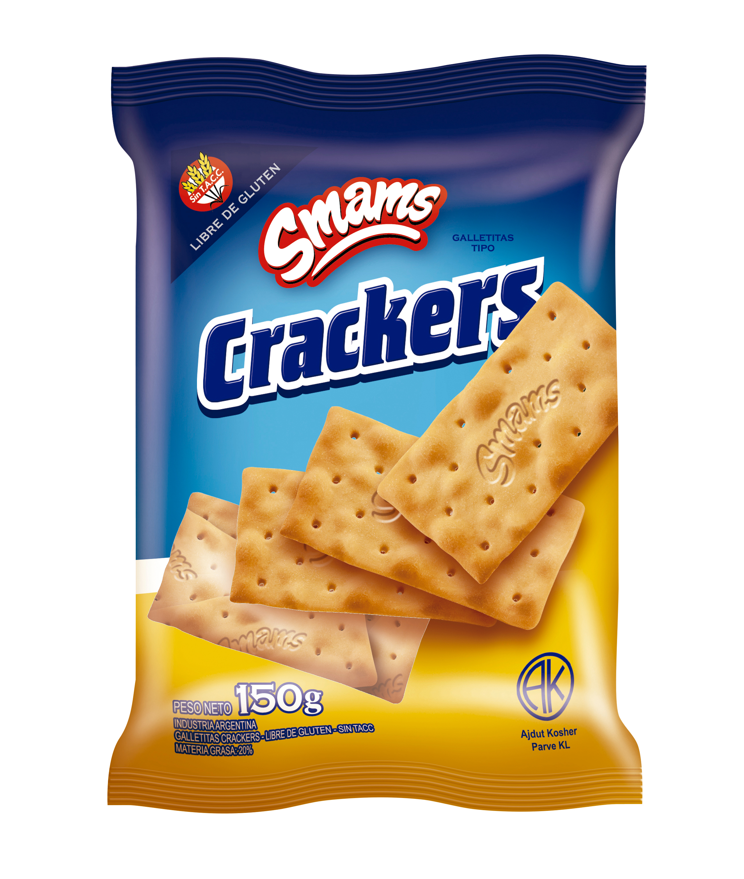 Galletas Crackers Smams con Semillas sin Gluten 150 g