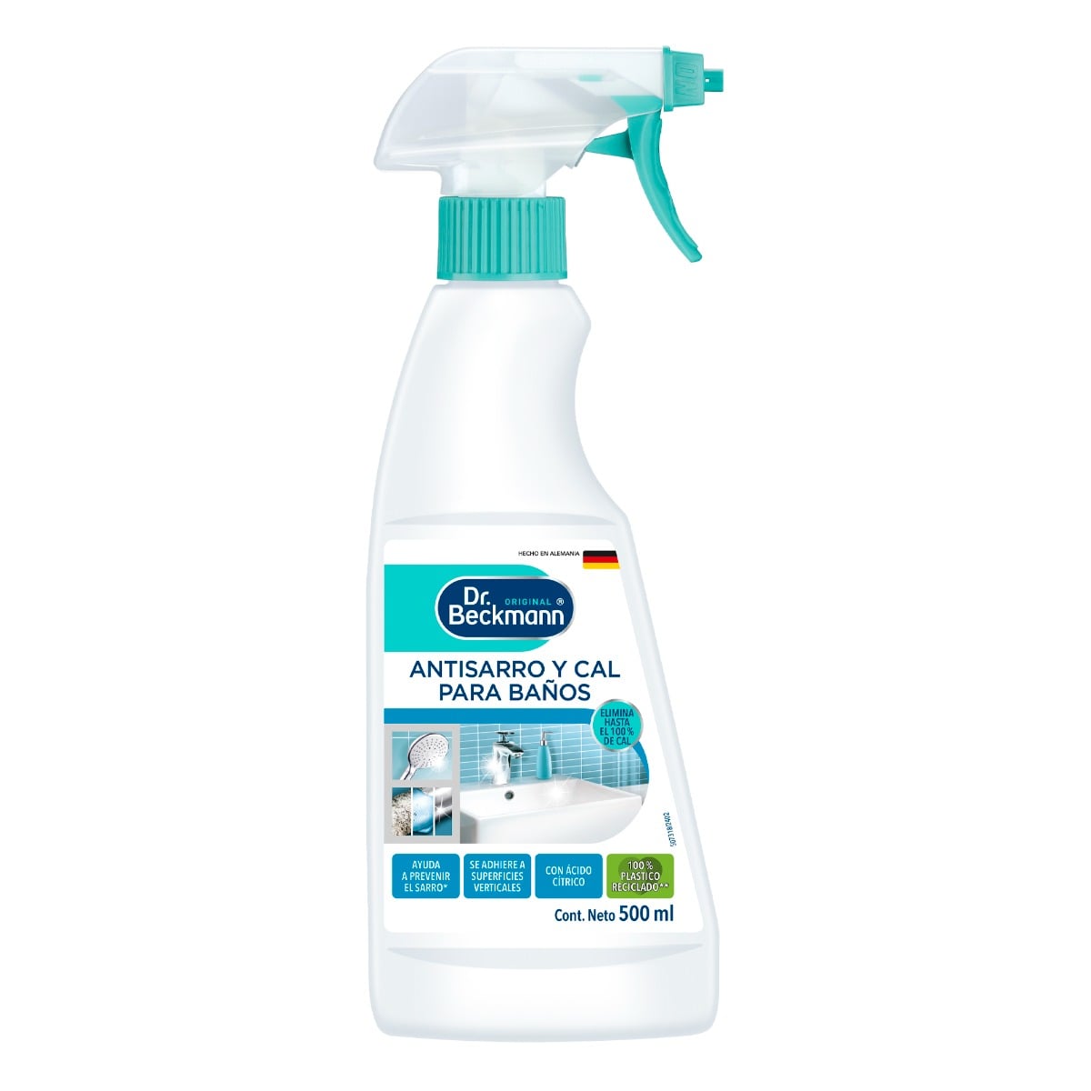Limpiador Antisarro y Cal Dr. Beckmann Spray para Baños 500 ml