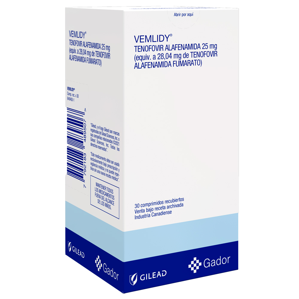 Vemlidy 25 mg 30 Comprimidos Recubiertos