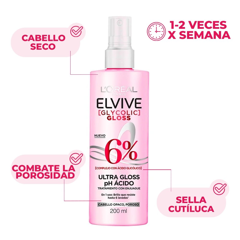 Tratamiento Elvive Glycolic Gloss 200 Ml