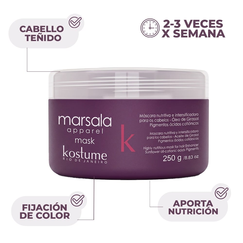 Mascarilla Capilar Kostume Apparel 250 ml