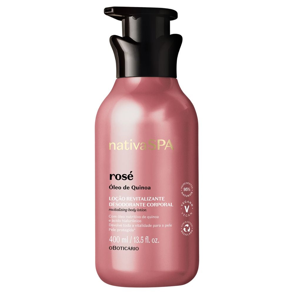 Crema Hidratante Corporal O Boticário Nativa Spa Rosé Óleo de Quinoa 400 ml