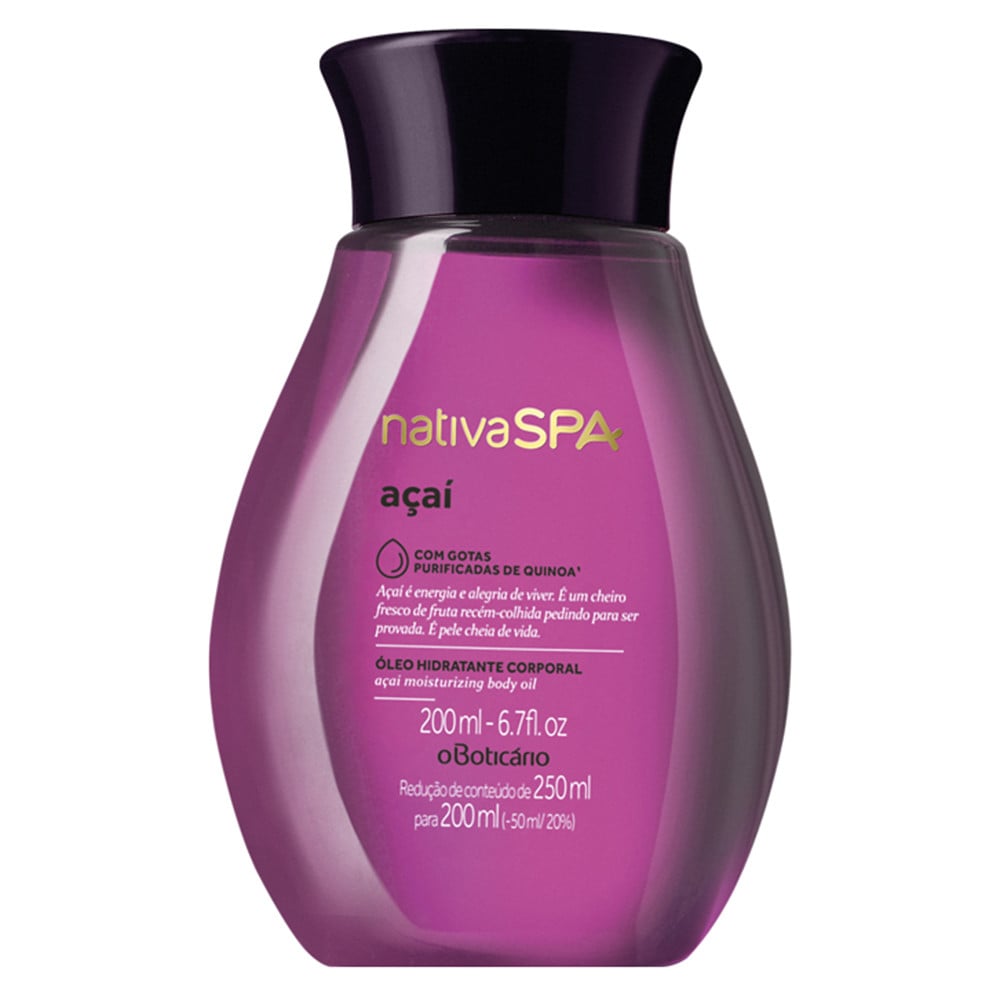 Aceite Corporal Hidratación O Boticário Nativa Spa Açaí 200 ml