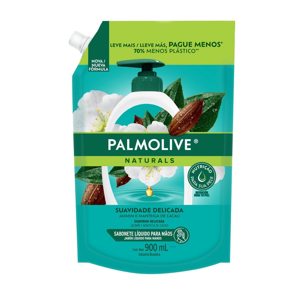 Jabón Líquido Palmolive Naturals Jazmín y Cacao para Manos Refill 900 ml