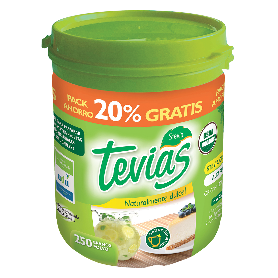 Edulcorante Tevias Polvo Pote 250 g