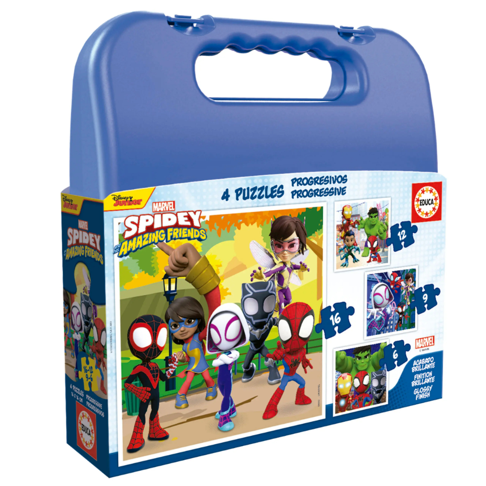 Puzzle Educa Valija Spidey 4 en 1