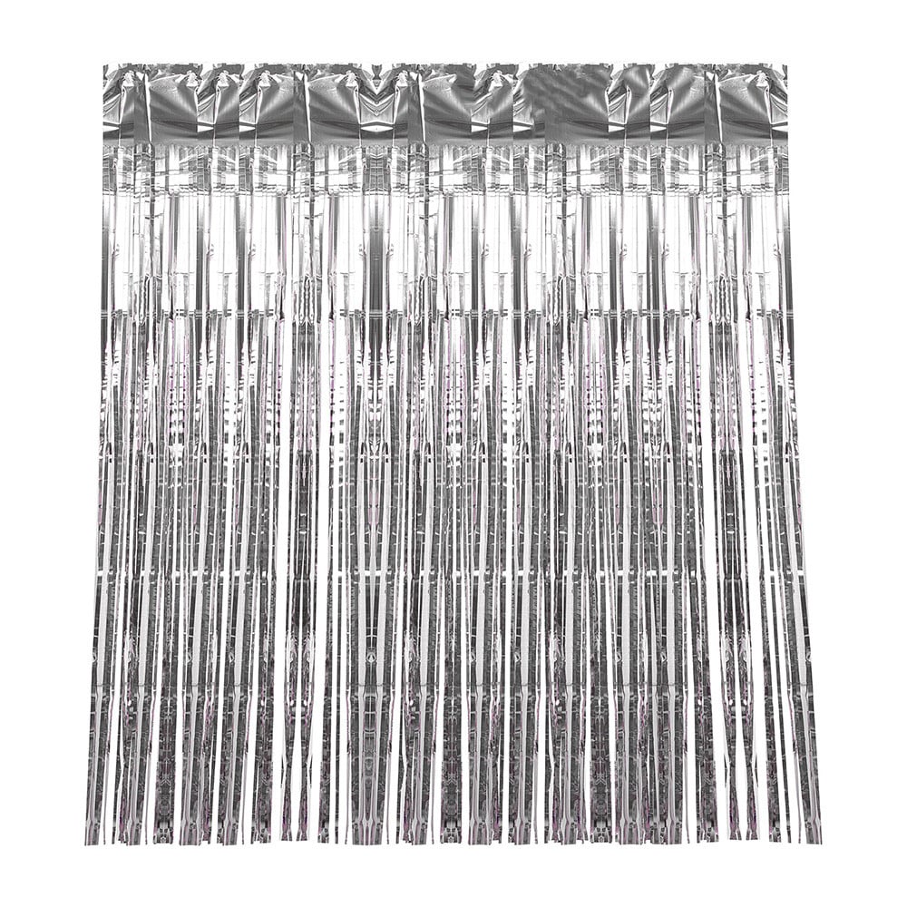 Cortina Decorativa para Fiesta Happy Paper Plateada