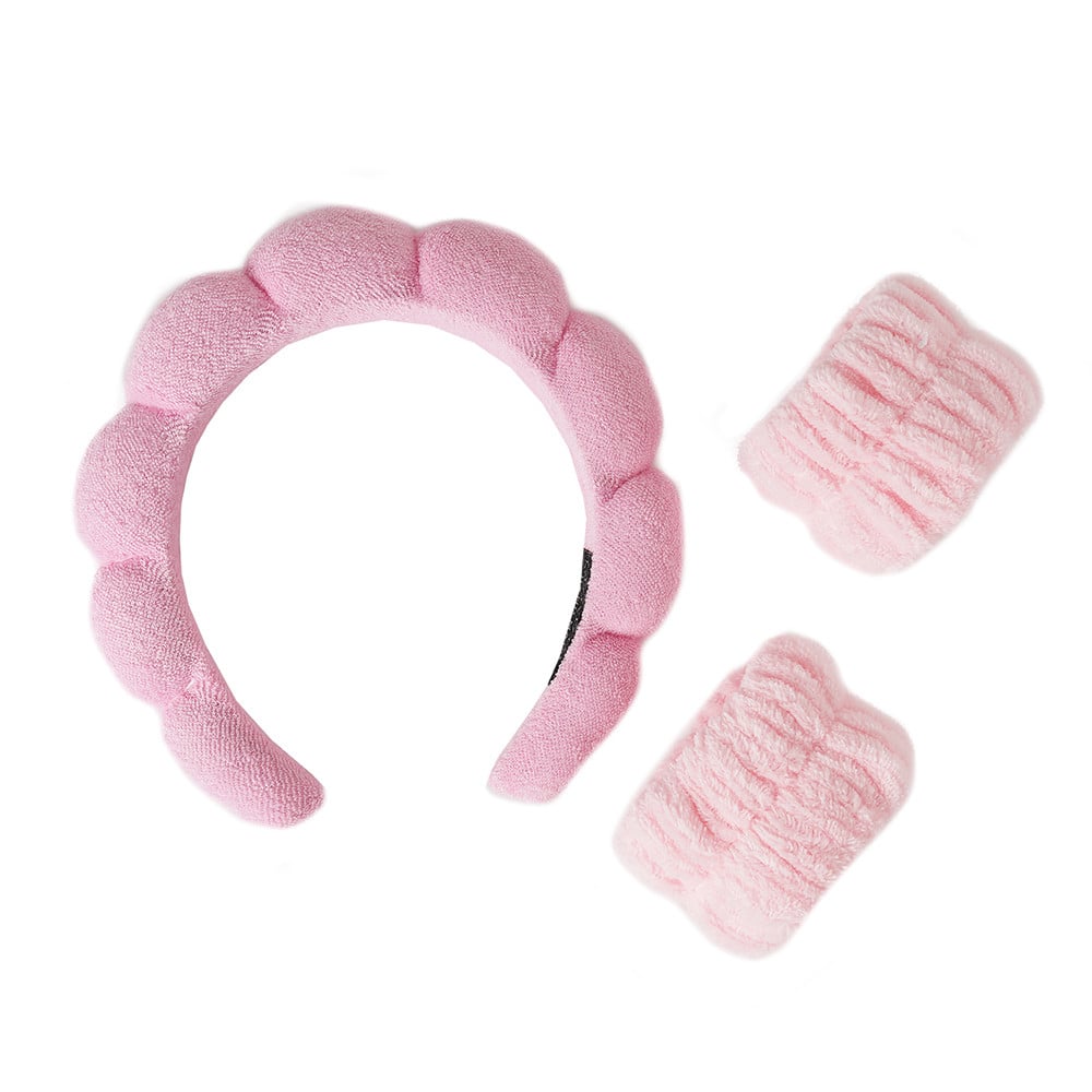 Set Vincha y Muñequeras Calm Rosa