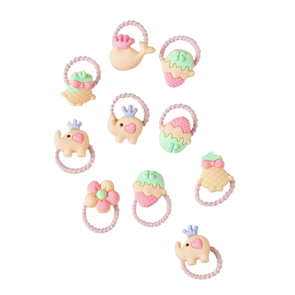 Gomitas para el Pelo Top Infantiles Diseños Surtidos 10 Unidades 