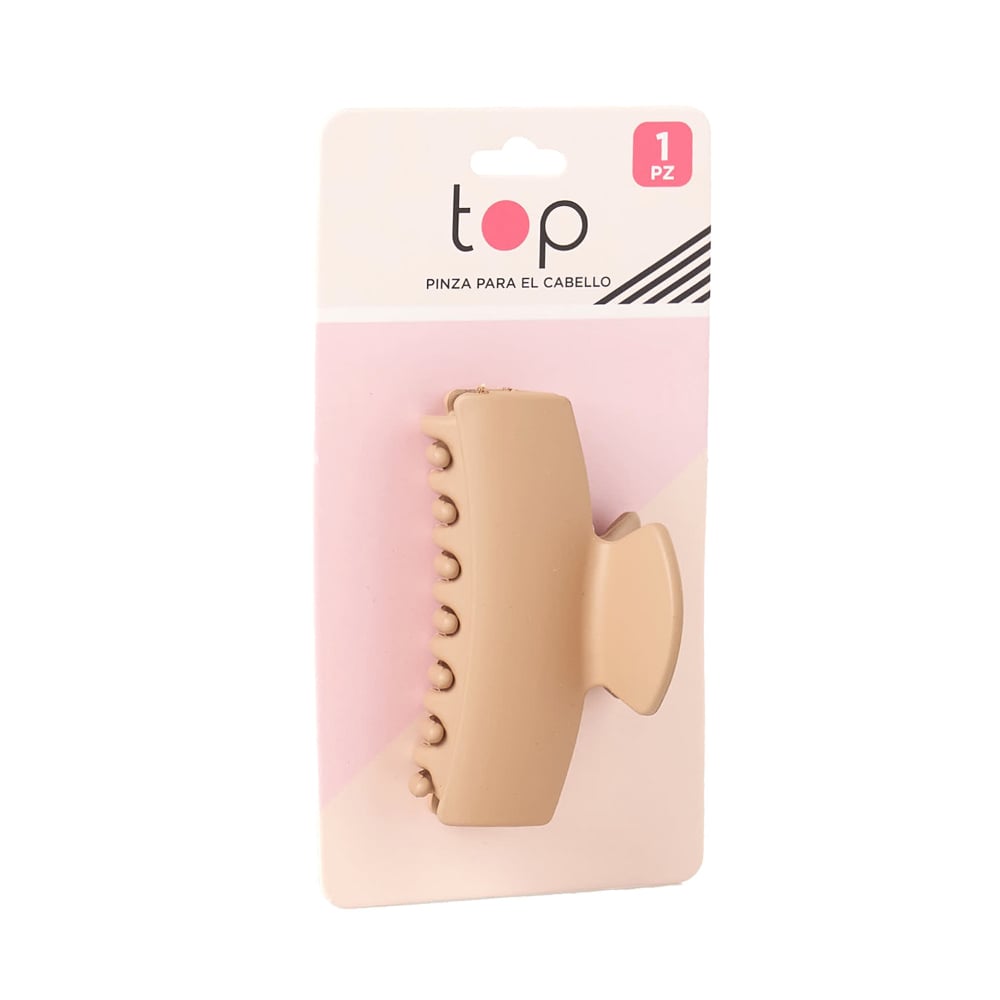 Pinza para el Pelo Top Beige Mate 1 Unidad 