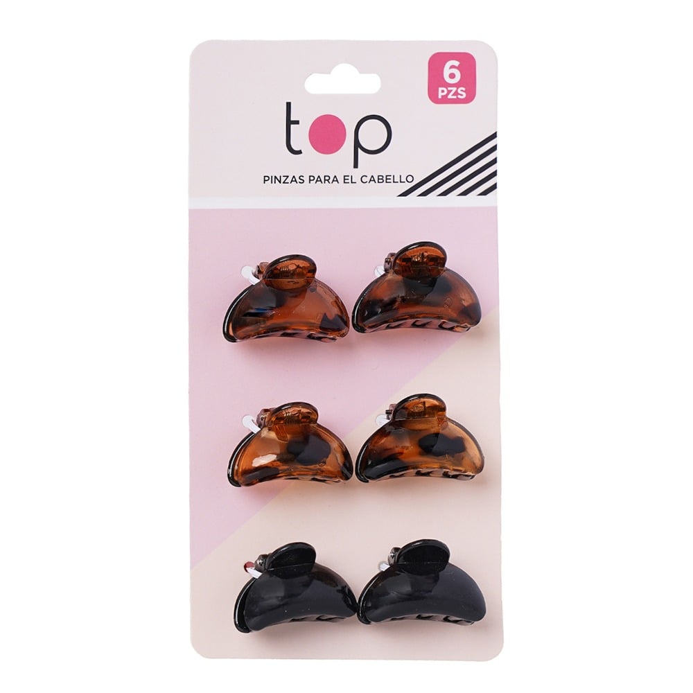 Pinzas para el Pelo Top 6 Unidades Varios Colores