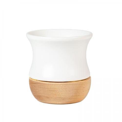 Mate Terrano Wood Cerámica Blanco