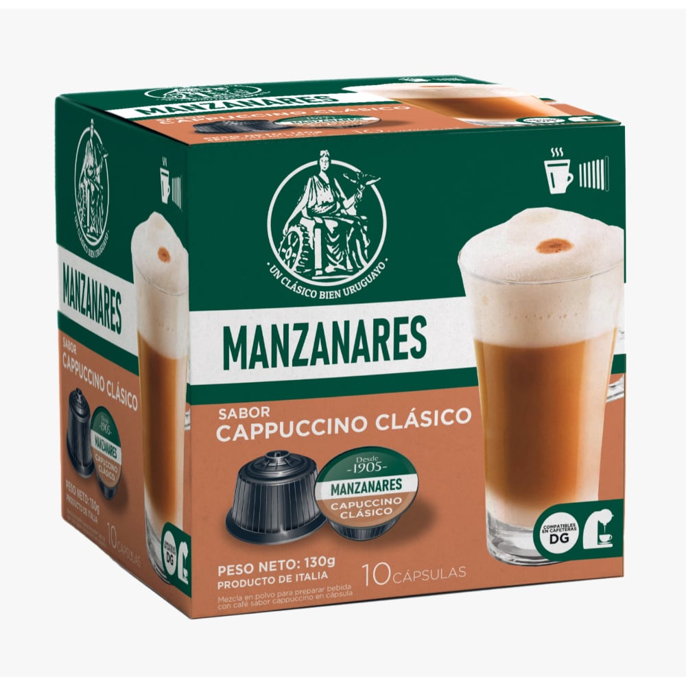 Cápsulas de Café Manzanares Cappuccino 10 Unidades