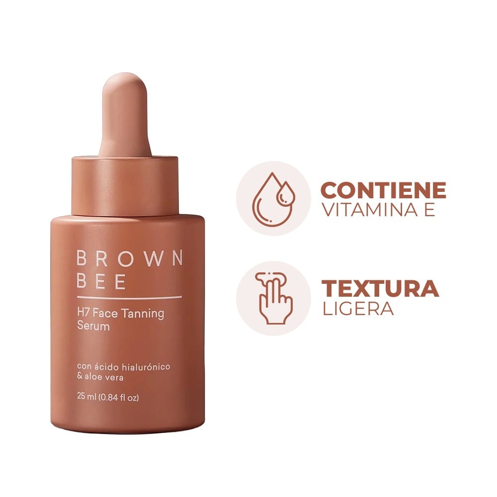 Brown Bee Serum Autobronceante Facial H7 25ml. Gotas autobronceadoras concentradas para el rostro.