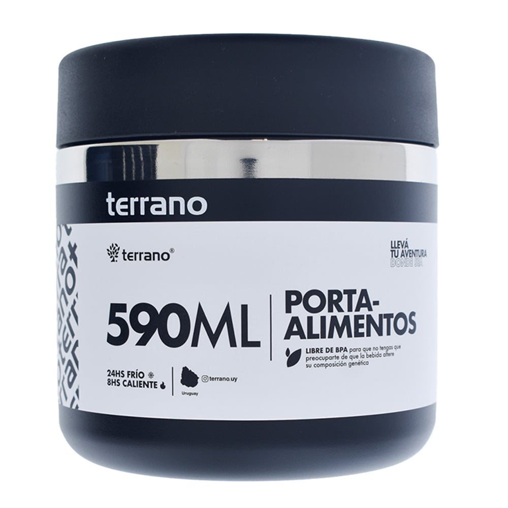 Contenedor Hermético Terrano Negro 590 ml