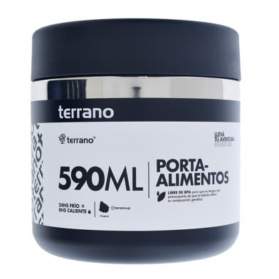 Contenedor Hermético Terrano Negro 590 ml