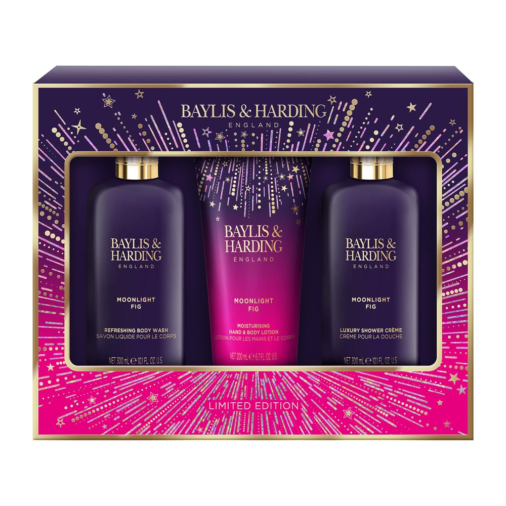 Set de Ducha Baylis & Harding Moonlight Fig Luxury 3 Unidades
