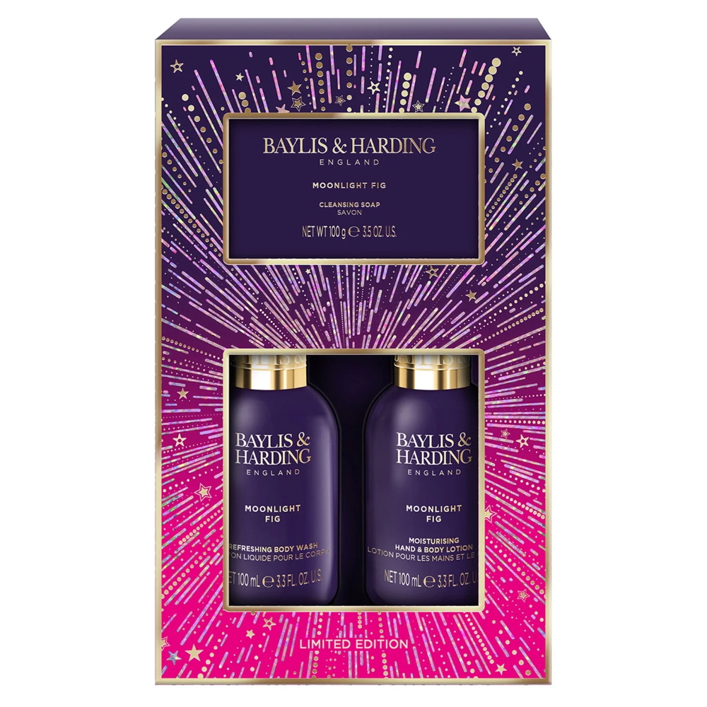 Set de Baño Baylis & Harding Moonlight Fig Make Me Sparkle 3 Unidades