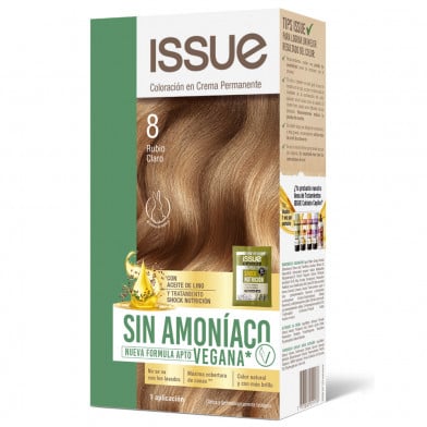 Kit Tinta Issue sín Amoníaco N°8 Rubio Claro