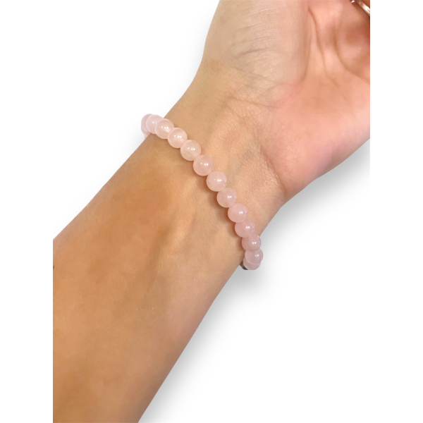 Pulsera de Cuarzo D'alma Rosa 6 mm