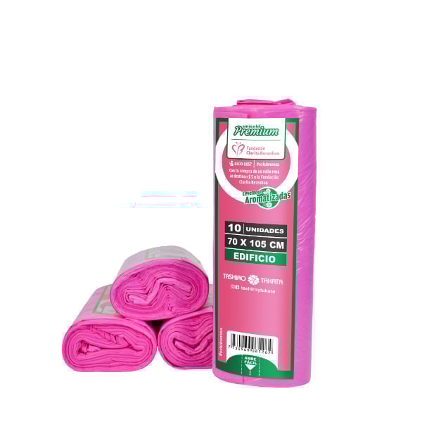 Bolsas de Residuos Unisold 70 x 105 cm 10 Unidades Rosa