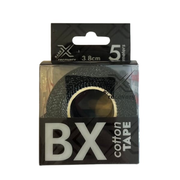 Cinta de Algodón Deportiva Barex Cotton Tape 3.8 cm x 5 m Negro