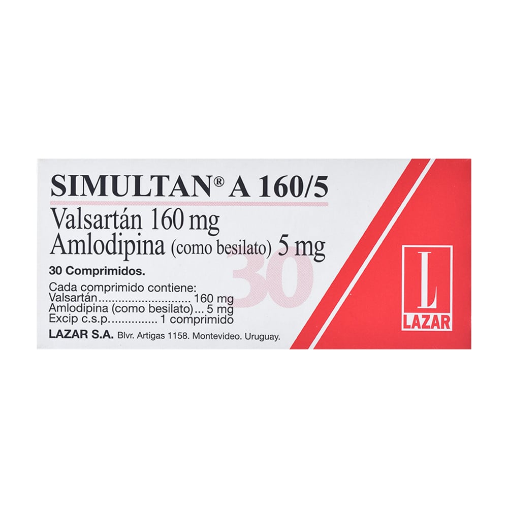 Simultan A 160/5 mg 30 Comprimidos