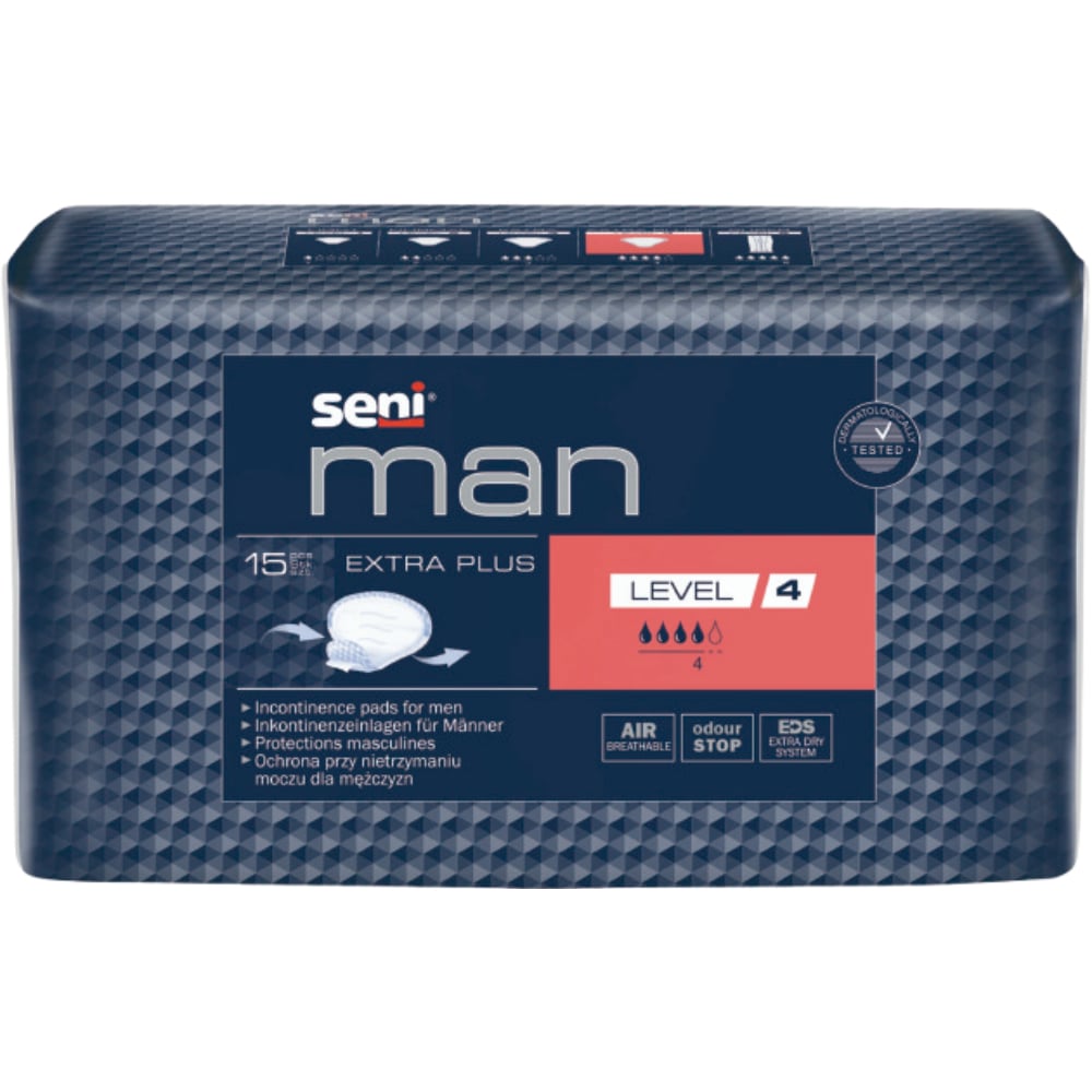 Apósitos Seni Man Extra Plus Nivel 4 15 Unidades