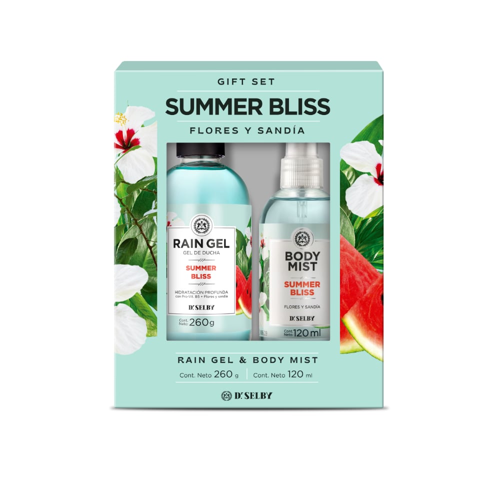 Pack Rain Gel Summer Bliss Gel 260 g + Body Mist 120 ml
