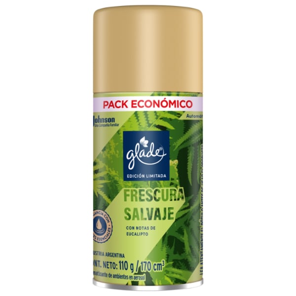 Repuesto Aromatizante de Ambiente Automático Glade Frescura Salvaje 110 g