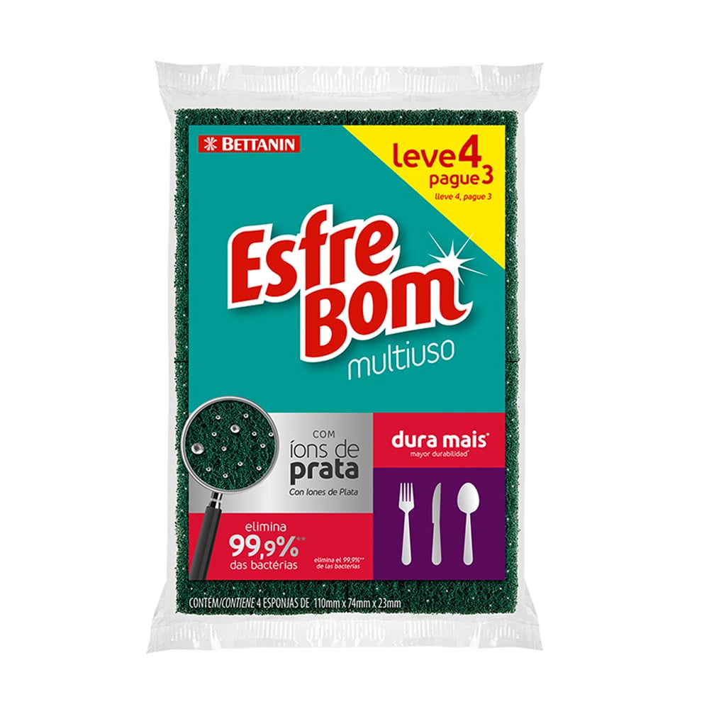 Esponja Esfrebom 4 Unidades