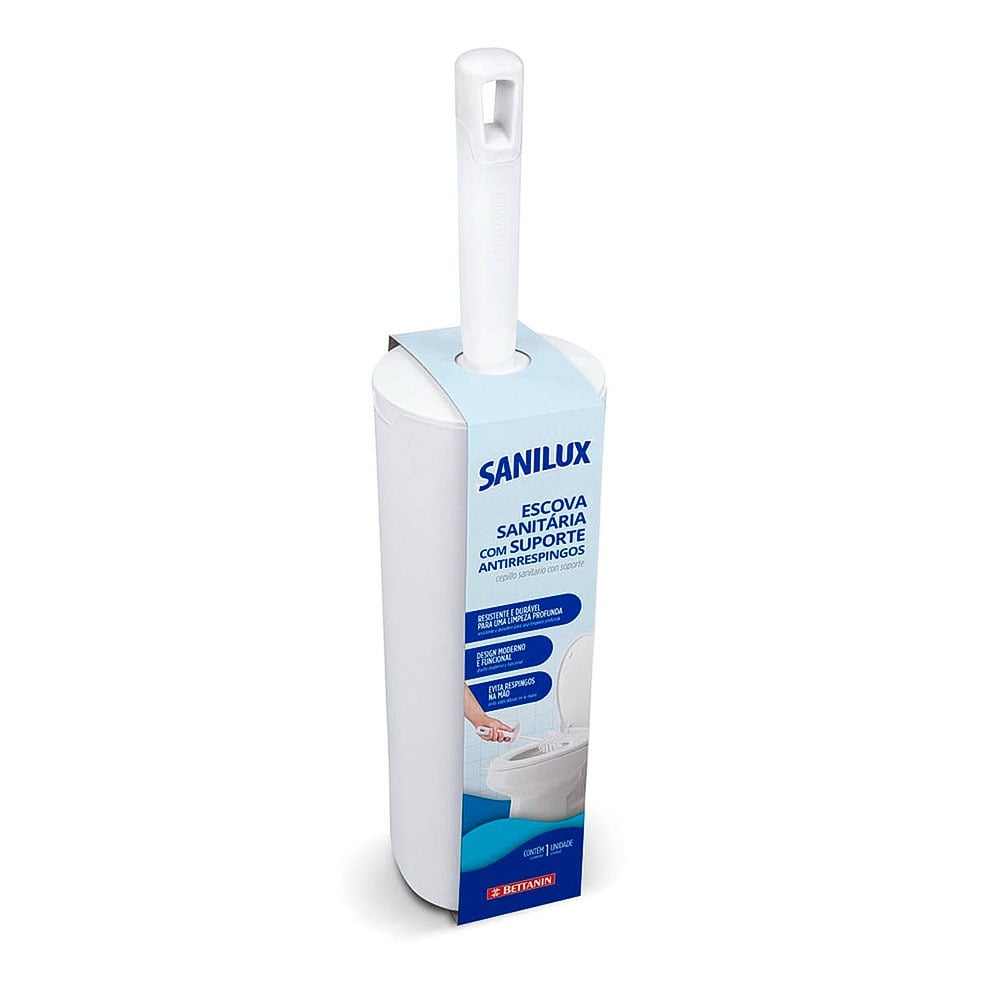 Cepillo para Inodoro Sanilux Anti Salpicadura 