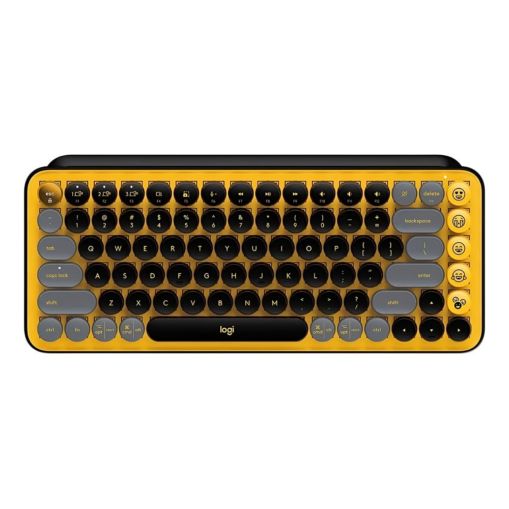 Teclado Logitech Pop Keys Inalámbrico Amarillo