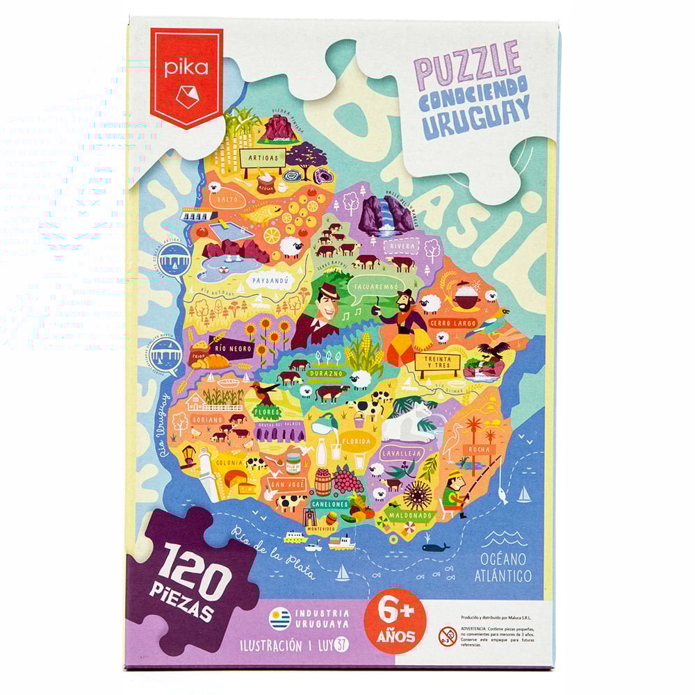 Puzzle de Uruguay Pika 120 Piezas