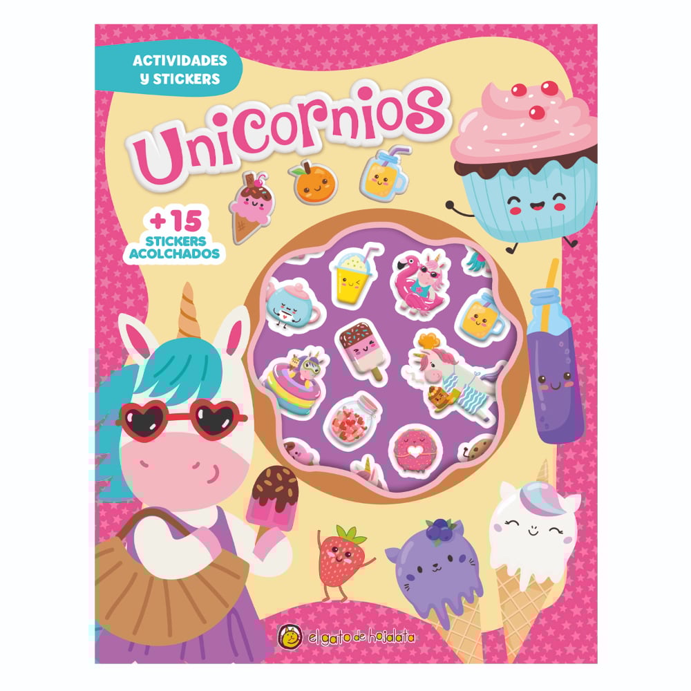 Libro Stickers acolchaditos - unicornios