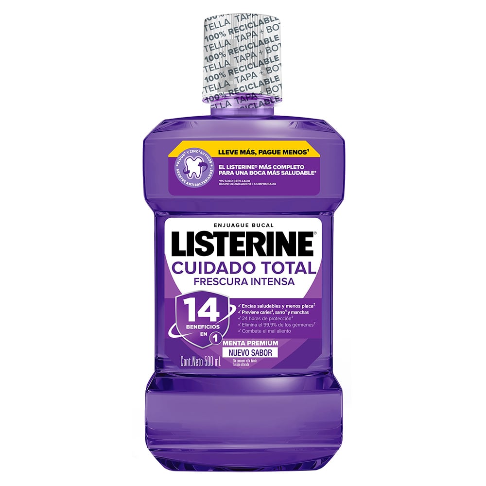 Enjuague Bucal Listerine Cuidado Total 12 500 ml
