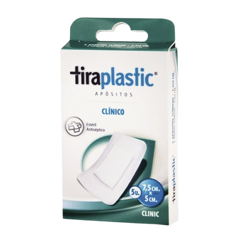 Apósitos Estériles Antiséticos Tiraplastic 7.5 x 5 cm 5 Unidades