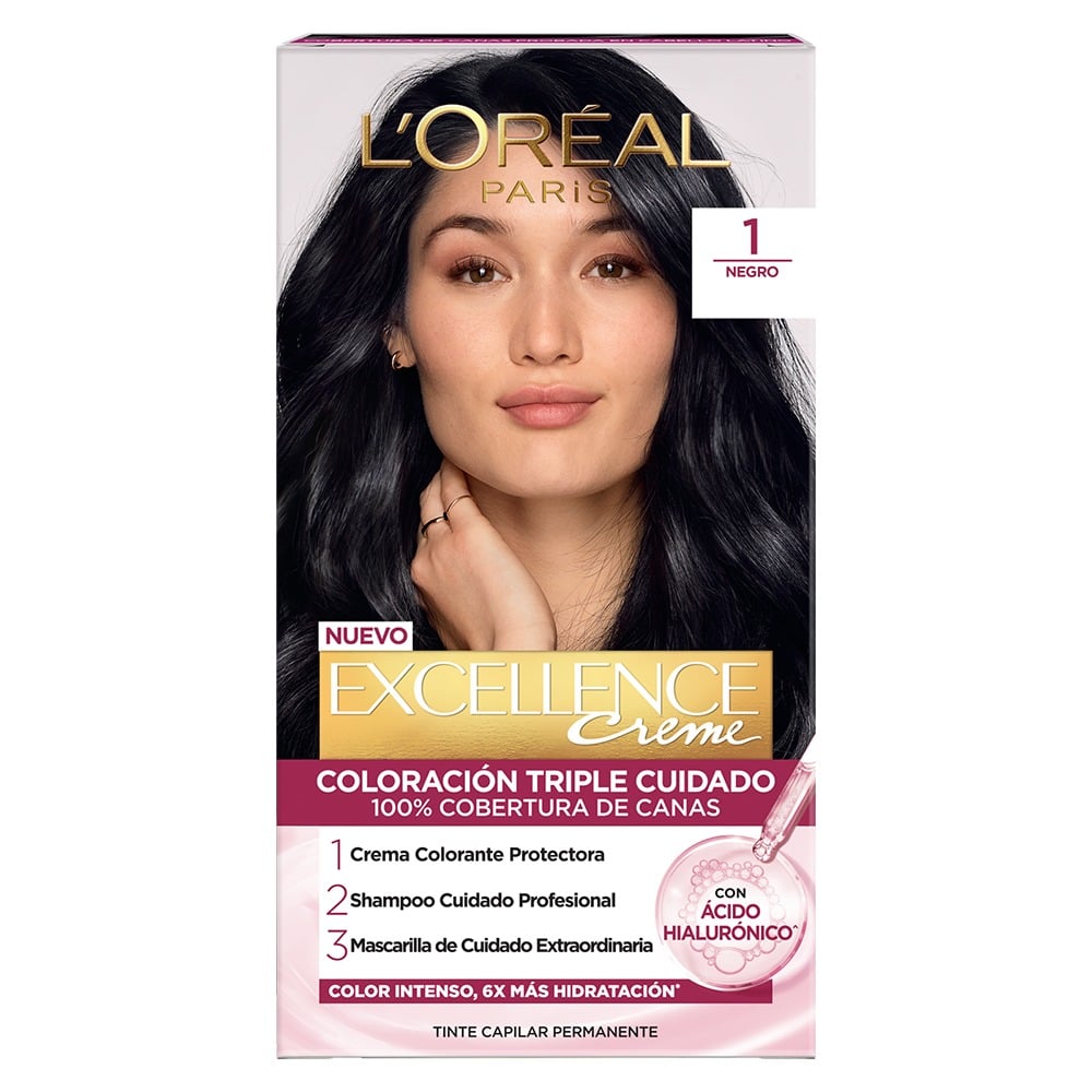 Tinta L'Oréal Paris Excellence Creme N°1 Negro