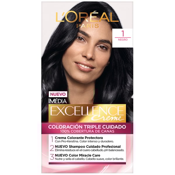 Tinta L'Oréal Paris Excellence Creme N°1 Negro
