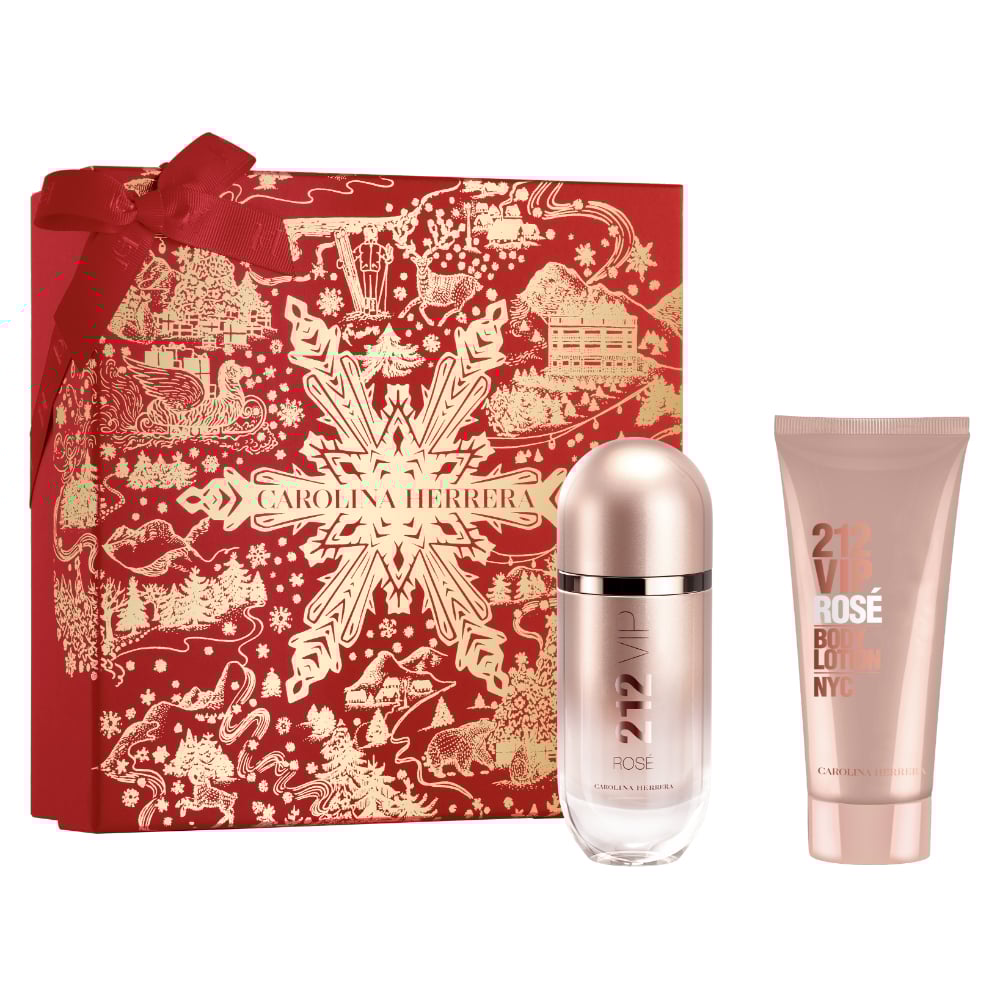 Cofre Carolina Herrera Perfume 212 Vip Rose Femme EDP 80 ml + Loción Corporal 100 ml