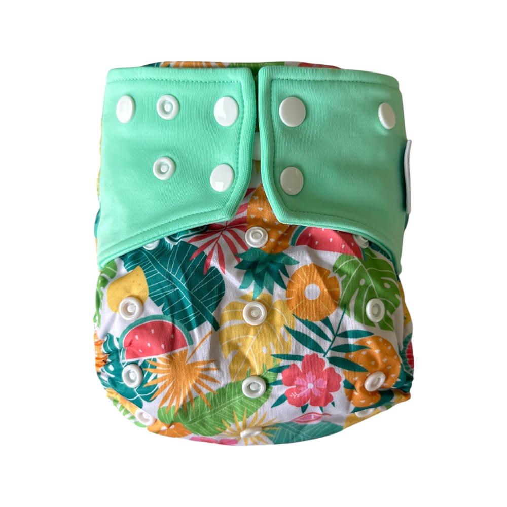 Pañal Reutilizable Mama Gaia Multitalle Frutas 4 a 18 kg 1 Unidad