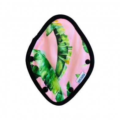 Toallita Femenina Reutilizable Mama Gaia Tanga Flujo Medio Hojas Verde 1 Unidad