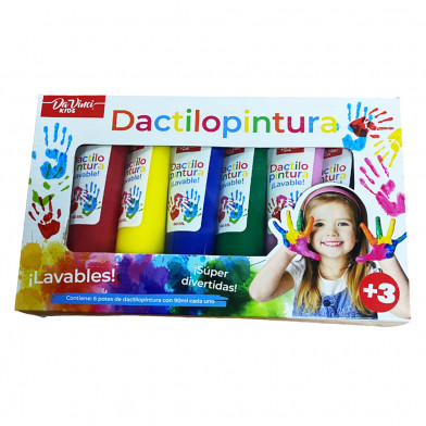 Dactilopintura Da Vinci Kids 6 Unidades 90 ml