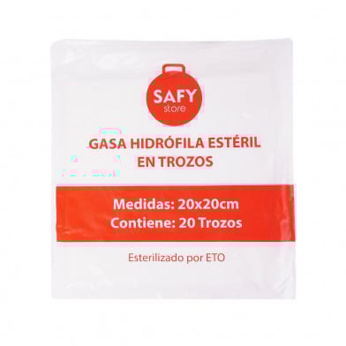 Gasa Estéril Safy 20 x 20 cm 20 Trozos