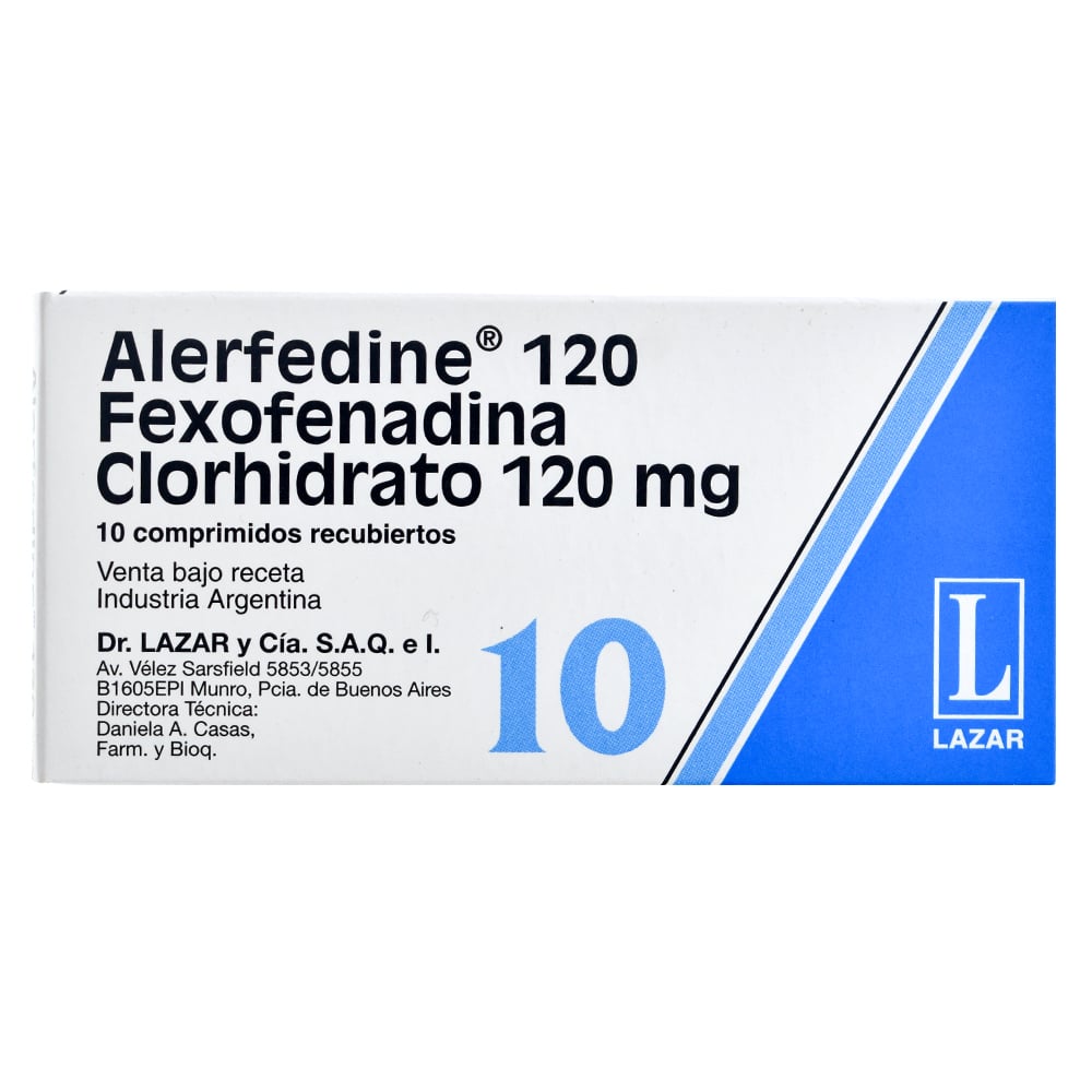 Alerfedine 120 mg 10 Comprimidos Recubiertos